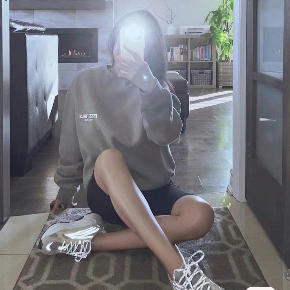 ESSENTIALS Gray Pullover Sweatshirt - Picture 1 of 2